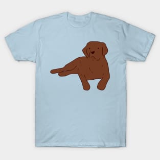 Brown Labrador dog illustration T-Shirt